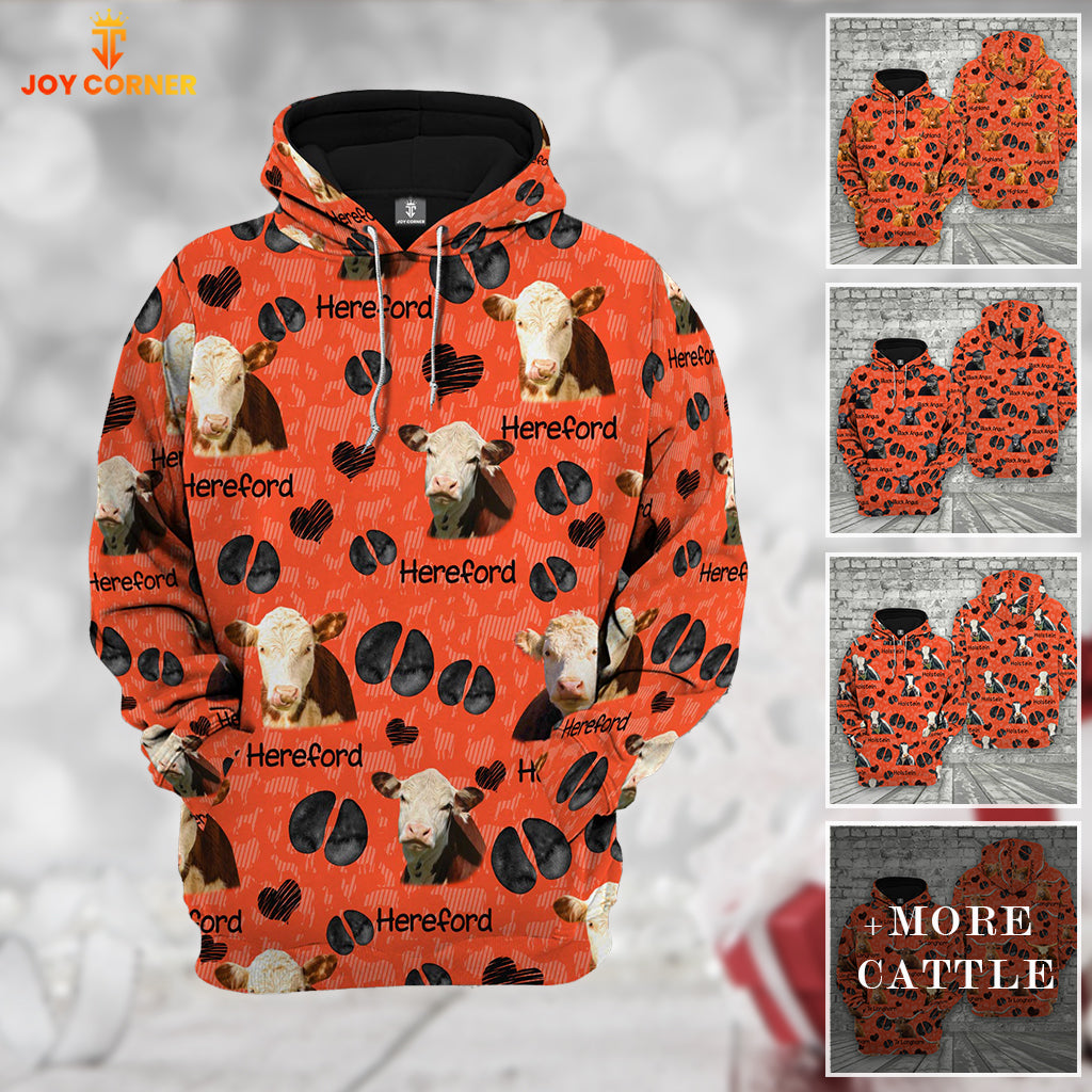 JC Cattlte Happy Pattern Hoodie