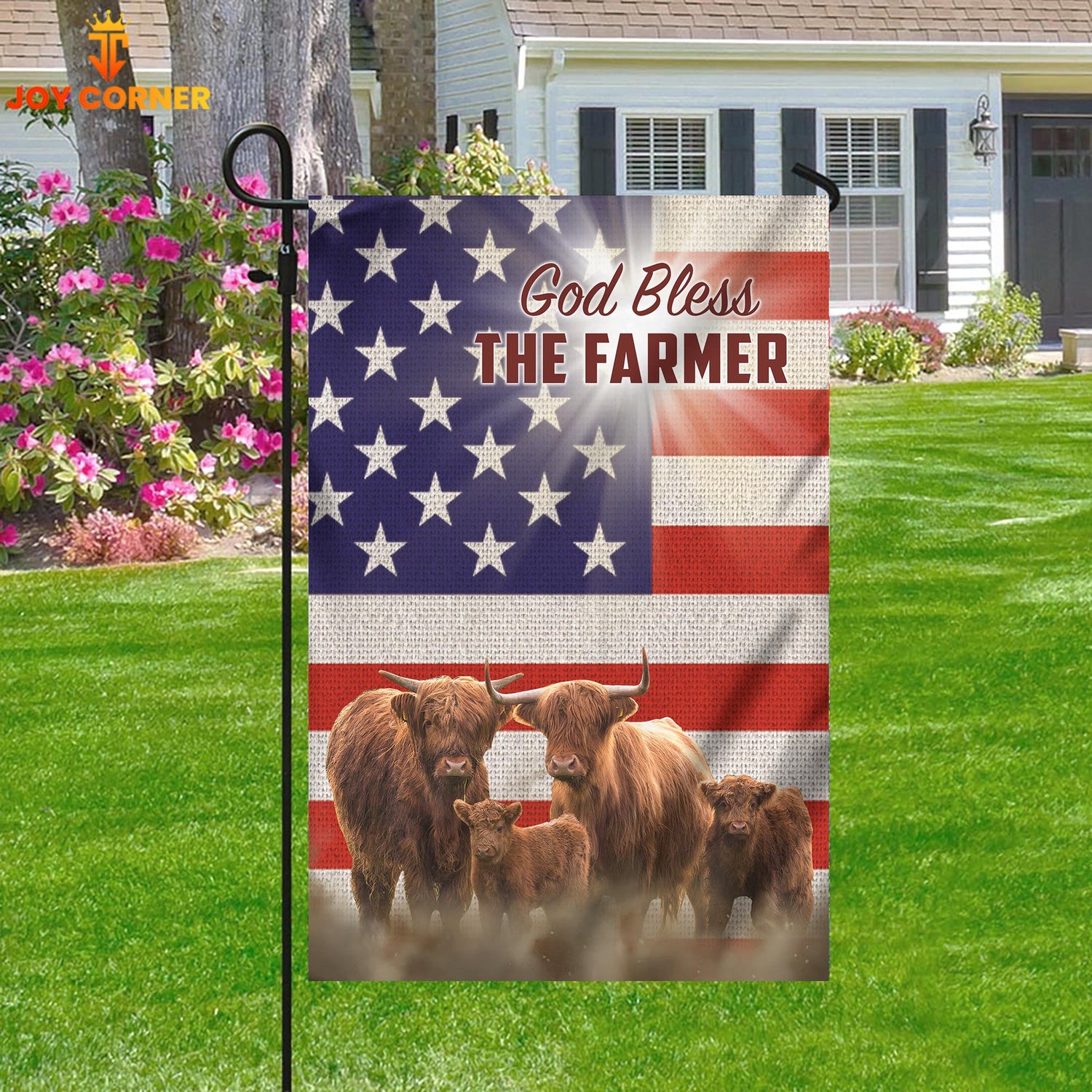 Joycorners Farm Cattle US 3D Flag