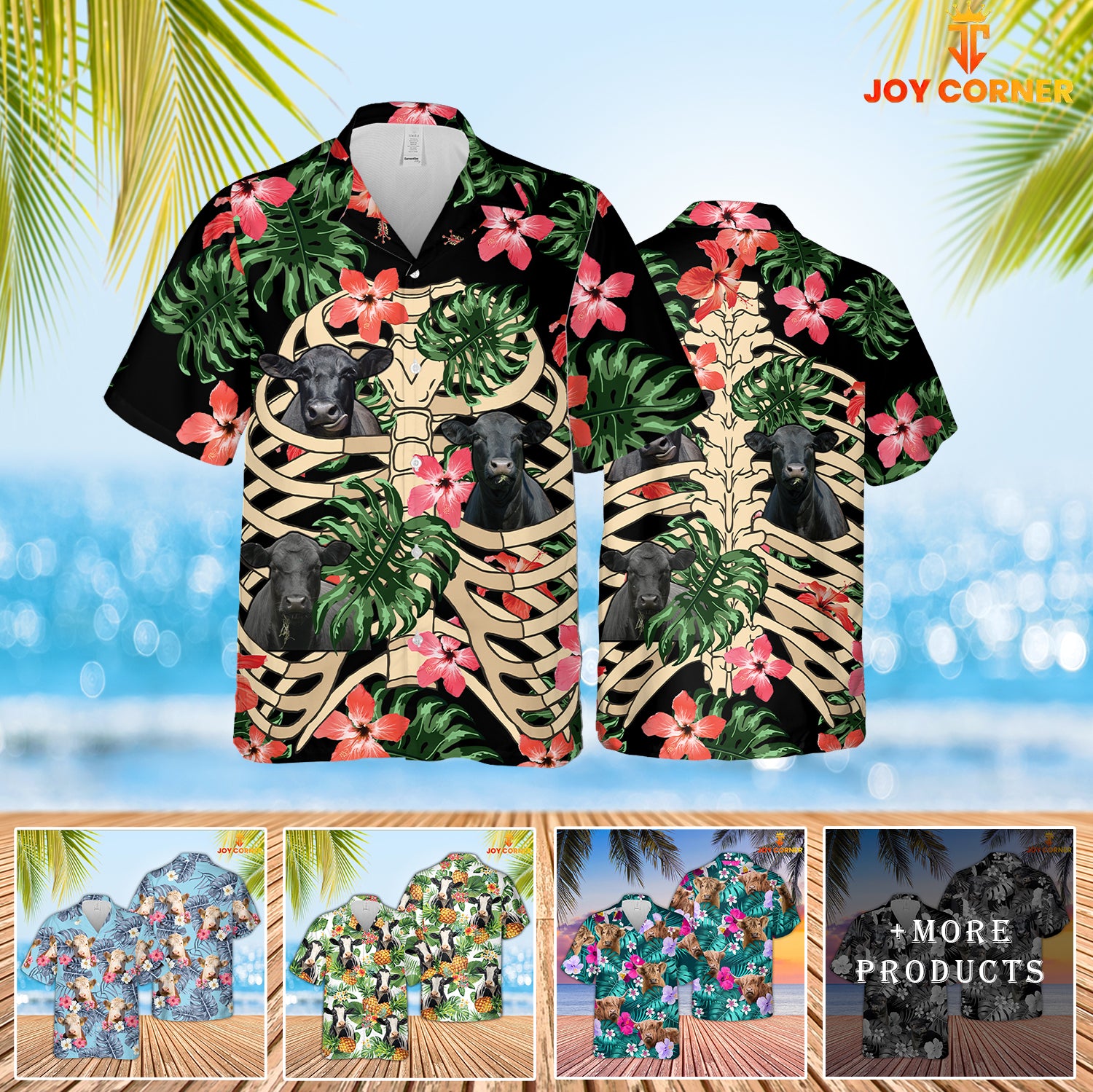 JC Cattle 3D Hawaiian Shirt