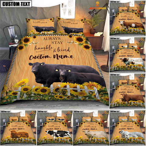 JC Cattle Farm Stay Humble And Kind Bedding Set