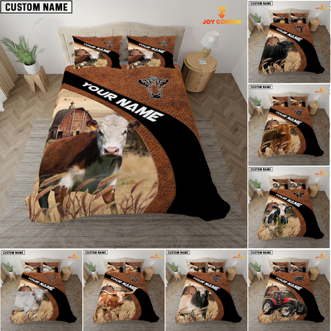 JC Cattle On The Farm Customized Name Bedding Set 99