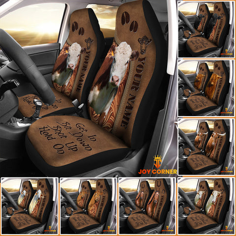 JC Cattle Leather Carving Seat Cover