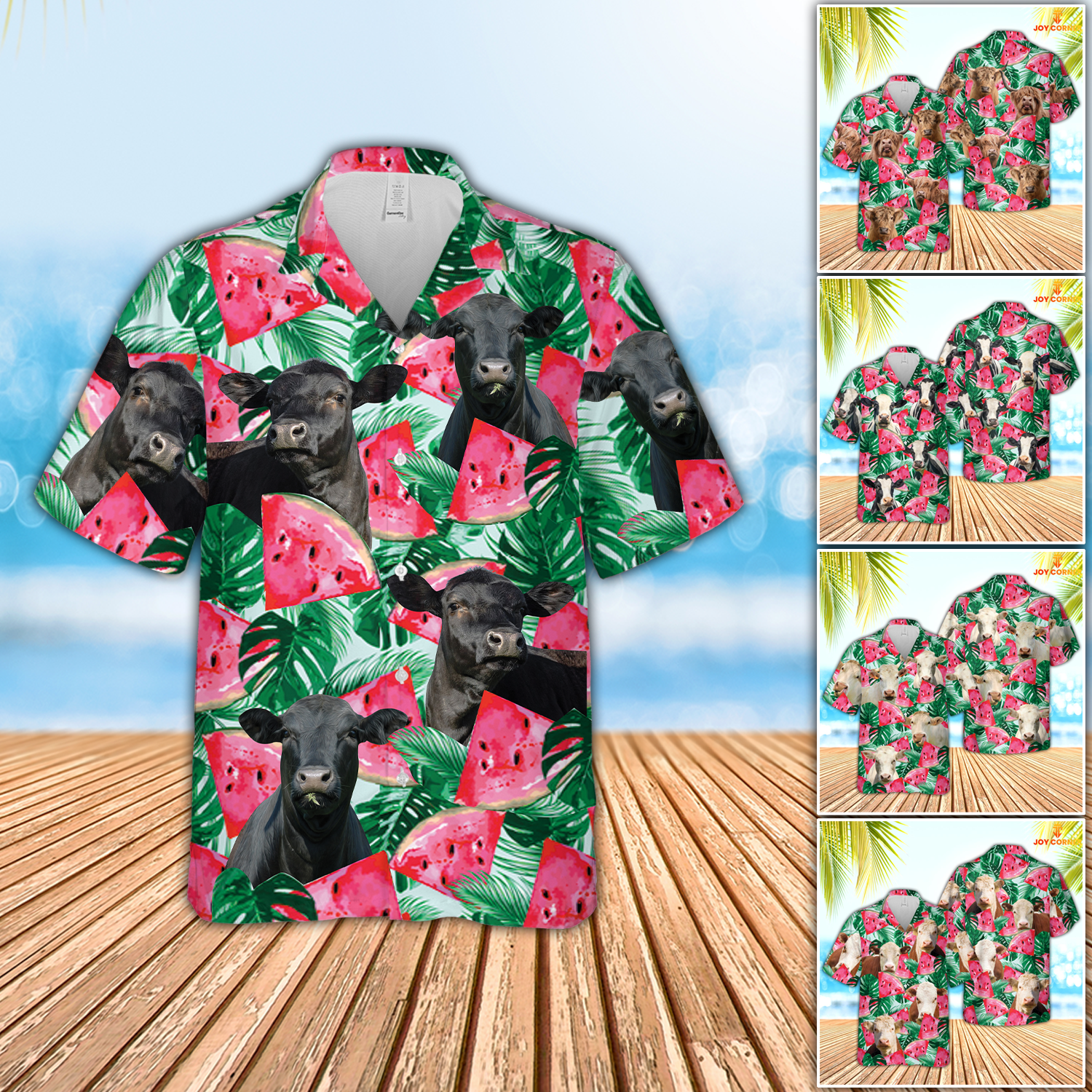 JC Cattle Farm Sunflowers Floral Farm 3D Hawaiian Shirt