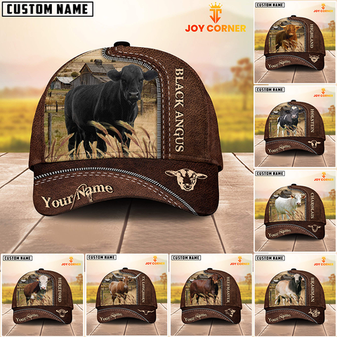 JC Cattle Customized Name Leather Cap