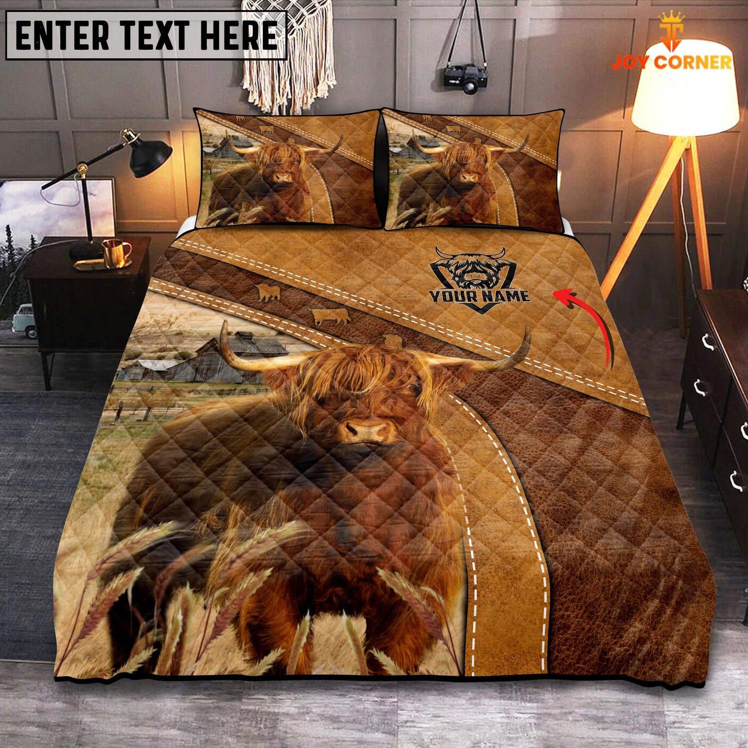 Cattle Quilt Bedding Set