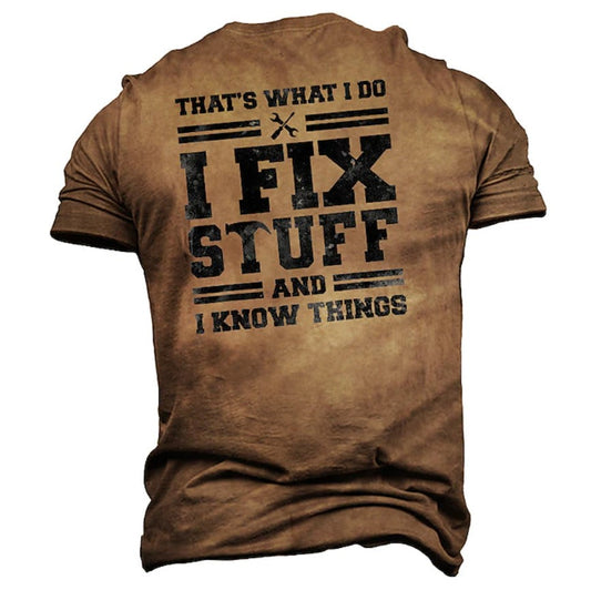 Joycorners I Fix Stuff And I Know Thinks Retro Mechanic T-shirt, Father’s Day Mechanic Shirt, Gift Idea For Him PT2609