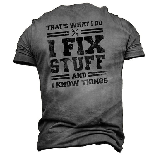 Joycorners I Fix Stuff And I Know Thinks Retro Mechanic T-shirt, Father’s Day Mechanic Shirt, Gift Idea For Him PT2609