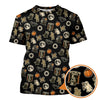 Joycorners Funny Halloween Mechanic T Shirt, Spooky Pumpkin Ghost Mummy Spider Bat Moon Costume Tee Funny Scary Shirt for Mechanic PT2609