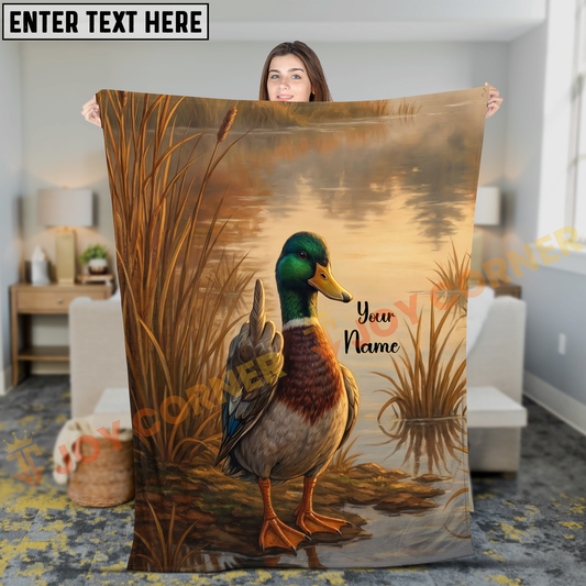 Joycorners Mallard Duck Lakeside Wildlife Art Personalized 3D Blanket