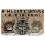 Joycorners Personalized name Check The Maine Coon All Over Printed 3D Doormat