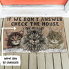 Joycorners Personalized name Check The Maine Coon All Over Printed 3D Doormat