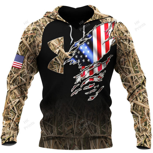 Joycorners Ripped American Flag Duck Hunting Apparels