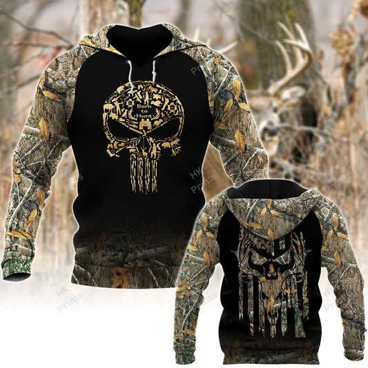 Joycorners Skull Shape Hunting American Flag Camouflage Hunting Apparels