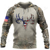 Joycorners Ripped Deer American Flag Camouflage Hunting Apparels