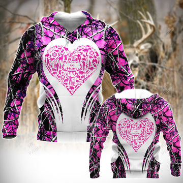 Joycorners Hunting Heart Shape Pink Camouflage Hunting Apparels