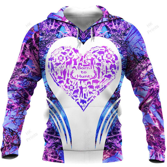 Joycorners Hunting Heart Shape Purple Camouflage Hunting Apparels