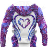 Joycorners Heart Shape Dear Horns Purple Camouflage Hunting Apparels