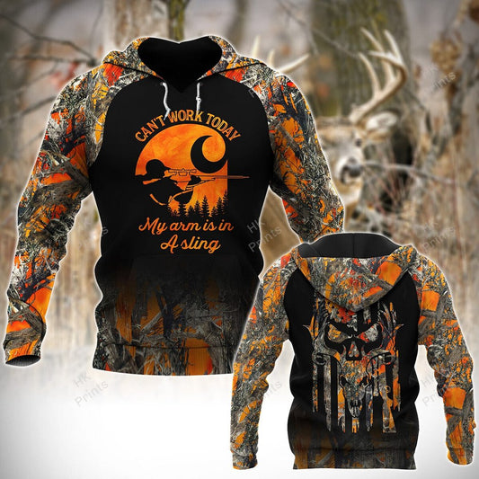 Joycorners Can't Work Today Orange Camouflage Hunting Apparels