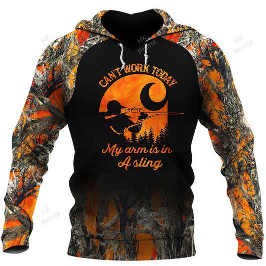 Joycorners Can't Work Today Orange Camouflage Hunting Apparels