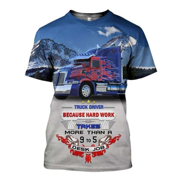 Joycorners Premium Personalized Unisex All Over Printed Trucker 3D T-shirt 144 LM2209