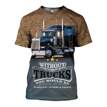 Joycorners Premium Personalized Unisex All Over Printed Trucker 3D T-shirt 129 LM2209