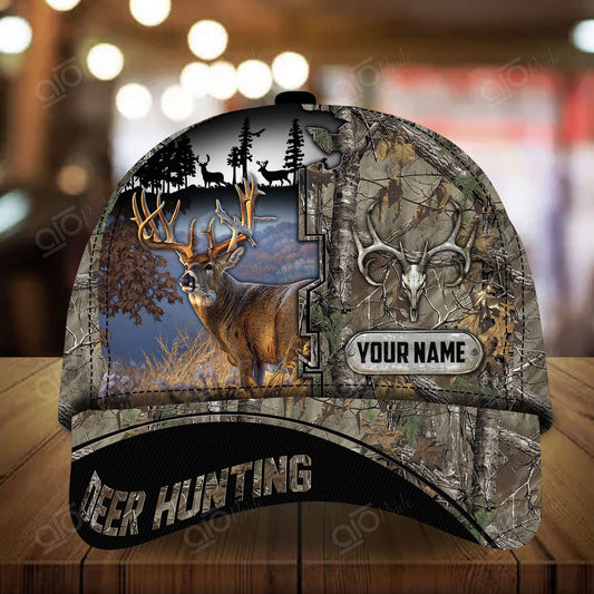 Joycorners Premium Deer Hunting Cap 2 Personalized Hats 3D Multicolored