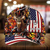 Joycorners American Flag Hunting Personalized Hats 3D Multicolored