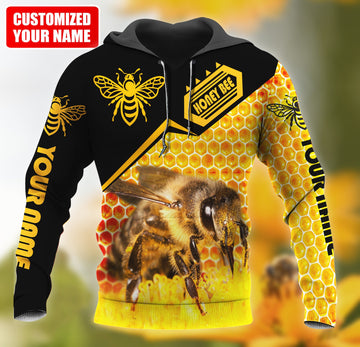 Joycorners Honey Bee Custom Name 3D Hoodie