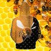 Joycorners Personalized Name Honey Bee 3D Hoodie