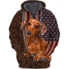 Joycorners Dachshund Lovers American Flag Custom Name And Dog 3D Full Print Shirts