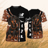 Joycorners Dachshund I Love Custom Name And Dog 3D Full Print Shirts