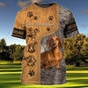 Joycorners Dachshund Loves Custom Name And Dog 3D Full Print Shirts