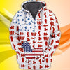 Joycorners American Flag Pattern Dachshund 3D Full Print Shirts