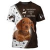 Joycorners  Dachshund Kisses Fix Everything Brown 3D Full Print Shirts