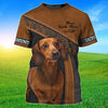 Joycorners Dachshund Love Never Walk Alone Brown Custom Name And Dog 3D Full Print Shirts
