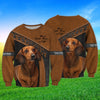 Joycorners Dachshund Love Never Walk Alone Brown Custom Name And Dog 3D Full Print Shirts