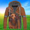 Joycorners Dachshund Love Never Walk Alone Brown Custom Name And Dog 3D Full Print Shirts