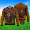 Joycorners Dachshund Love Never Walk Alone Brown Custom Name And Dog 3D Full Print Shirts