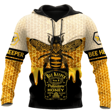 Joycorners Personalized Name Honey Bee Keeper 3D Printed Hoodie