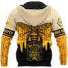 Joycorners Personalized Name Honey Bee Keeper 3D Printed Hoodie