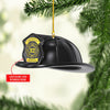 Joycorners Personalized Firefighter Helmets Christmas Ornaments, Pride Firefighter, Firefighter Christmas Gift 2D Flat LM1811