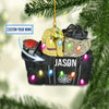 Joycorners Personalized Firefighter Christmas Uniform Set Ornaments, Christmas Gift for Firefighter 2D Flat LM1811