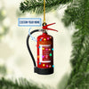 Joycorners Personalized Firefighter Christmas Tool Backpack Ornaments, Gift for Men Dad Son 2D Flat LM1811