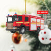 Joycorners Personalized Firefighter Car Christmas Ornaments, Perfect Ornament for Firefighter Man 2D Flat LM1811