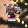 Joycorners Personalized Firefighter Car Christmas Ornaments, Perfect Ornament for Firefighter Man 2D Flat LM1811