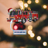 Joycorners Personalized Firefighter Car Christmas Ornaments, Perfect Ornament for Firefighter Man 2D Flat LM1811
