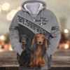 Joycorners Long Haired Dachshund Never Walk Alone Custom Name And Dog 3D Full Print Shirts