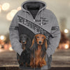 Joycorners Long Haired Dachshund Never Walk Alone Custom Name And Dog 3D Full Print Shirts