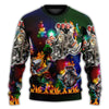 Maxcorners Hot Rod Christmas Tree Fire, Ugly Christmas Sweaters 3D Shirt LM1911