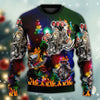 Maxcorners Hot Rod Christmas Tree Fire, Ugly Christmas Sweaters 3D Shirt LM1911